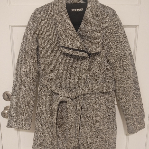 Steve Madden | Jackets & Coats | Steve Madden Faux Tweed Trench Coat | Poshmark